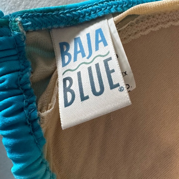 Baja Blue Tropical Sky Blue String Bikini Set Size M - Picture 3 of 4